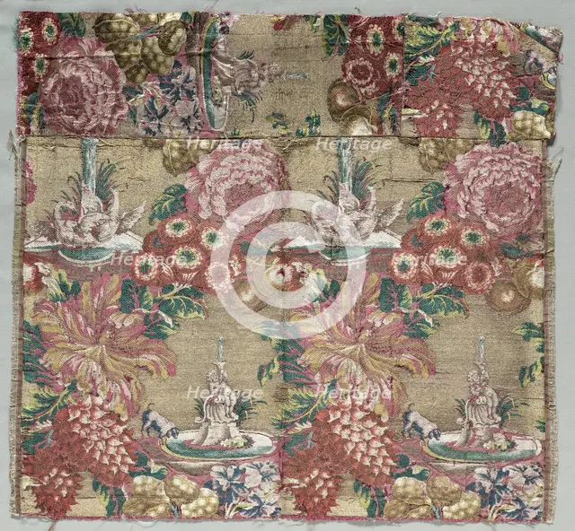 Silk Fragment, c. 1735-1740. Creator: Unknown.