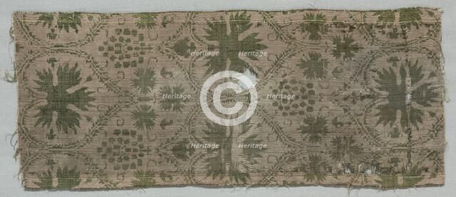 Silk Fragment, c. 1360s-1380s. Creator: Unknown.
