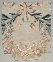 Silk Fragment, Part of Panel called "Le panier fleuri", 1770. Creator: Philippe de Lasalle (French, 1723-1805)