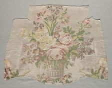 Silk Fragment, Part of Panel called "Le panier fleuri", 1770. Creator: Philippe de Lasalle (French, 1723-1805)