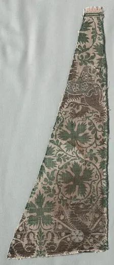 Silk Fragments, 1350-1399. Creator: Unknown
