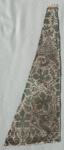 Silk Fragments, 1350-1399. Creator: Unknown