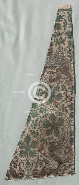 Silk Fragments, 1350-1399. Creator: Unknown.