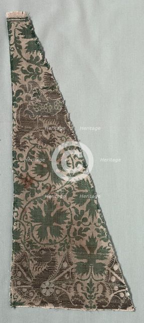 Silk Fragments, 1350-1399. Creator: Unknown.