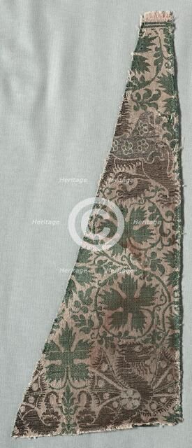 Silk Fragments, 1350-1399. Creator: Unknown.