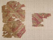 Silk Fragments with Palmette Blossoms, 700s. Creator: Unknown