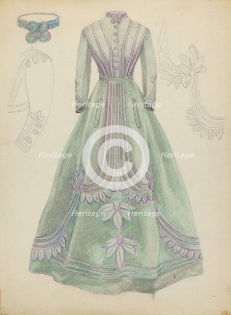 Silk Gown, c. 1936. Creator: Tabea Hosier.