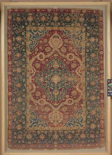 Silk Kashan Carpet, Iran, 16th century. Creator: Unknown
