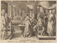 Silk Manufacture: pl.8, c. 1580/1590. Creator: Theodoor Galle