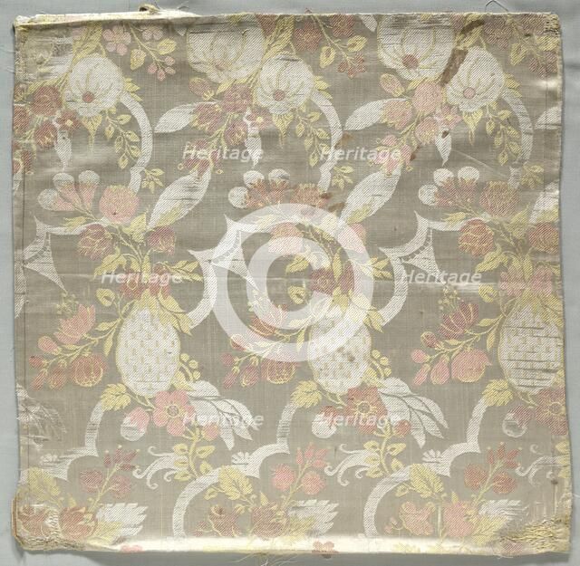 Silk Panel, 1700s. Creator: Unknown.