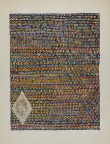 Silk Patchwork Quilt, c. 1936. Creator: Florence Elizabeth Atkins