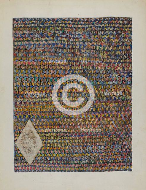 Silk Patchwork Quilt, c. 1936. Creator: Florence Elizabeth Atkins.