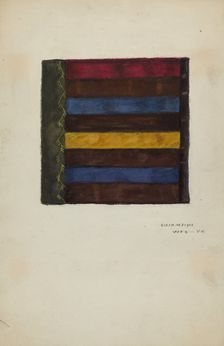 Silk Quilt - Roman Stripe, c. 1939. Creator: Elgin Moncure Styll