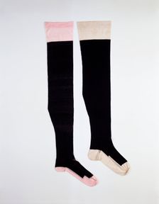 Silk stockings worn by Queen Victoria, post 1861. Creator: Unknown