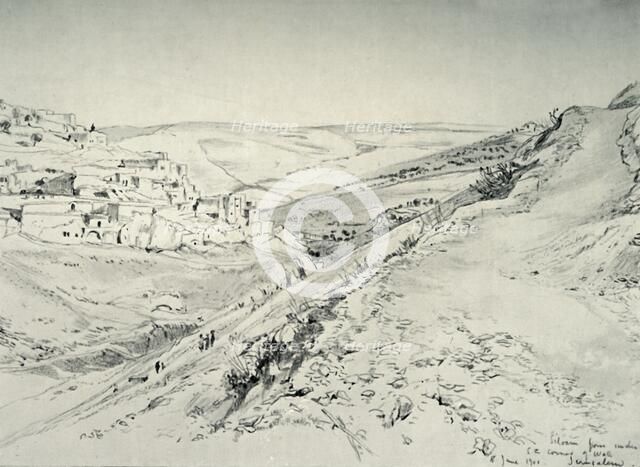 'Siloam from Under the South-East Corner of the Wall of the Temple Area', 1902. Creator: John Fulleylove.