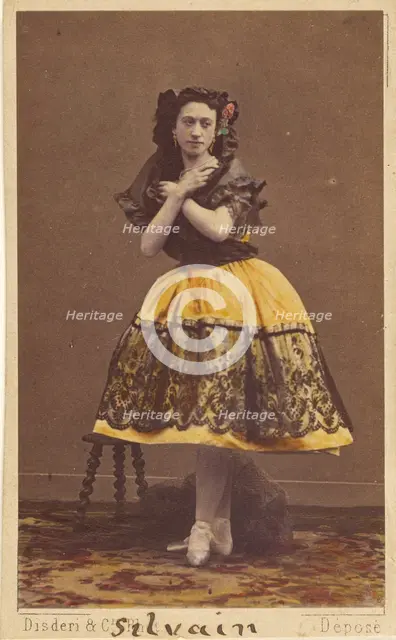 Silvain ballerina, 1862-1866. Creator: Disdéri & Cie..