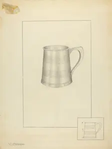 Silver Mug, 1935/1942. Creator: Vincent Carano