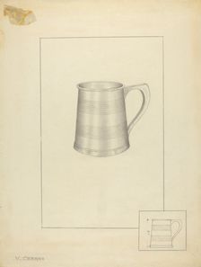 Silver Mug, 1935/1942. Creator: Vincent Carano