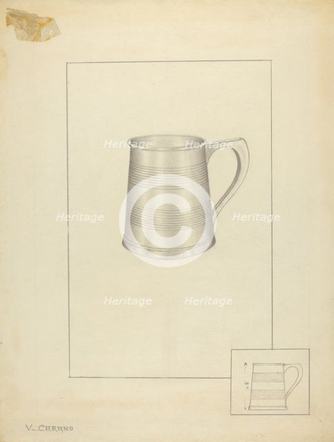 Silver Mug, 1935/1942. Creator: Vincent Carano.