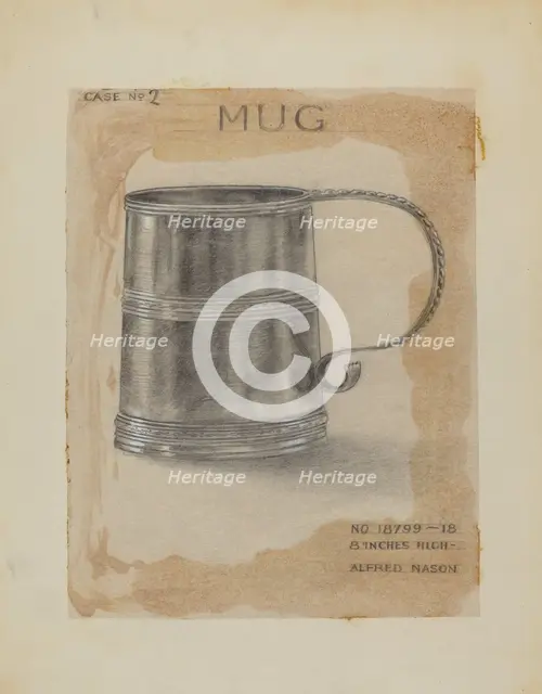 Silver Mug, 1935/1942. Creator: Alfred Nason.