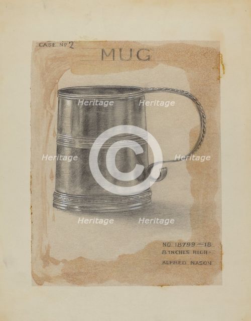 Silver Mug, 1935/1942. Creator: Alfred Nason.