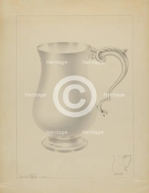 Silver Mug, 1935/1942. Creator: Amelia Tuccio.