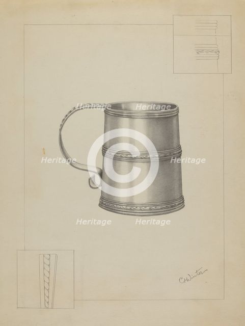 Silver Mug, 1935/1942. Creator: Charlotte Winter.