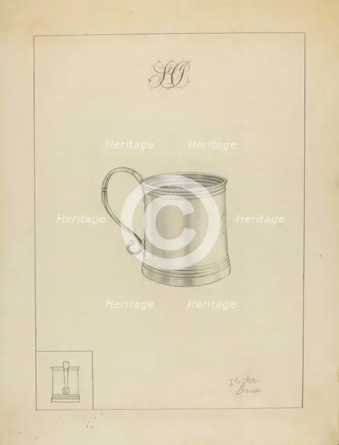 Silver Mug, 1935/1942. Creator: Clayton Braun.
