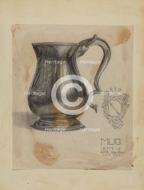 Silver Mug, 1935/1942. Creator: Herman Bader.