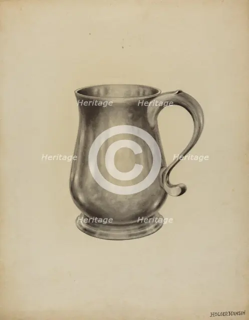 Silver Mug, 1935/1942. Creator: Holger Hansen.