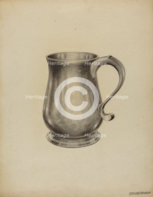 Silver Mug, 1935/1942. Creator: Holger Hansen.