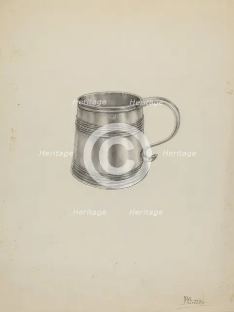 Silver Mug, 1935/1942. Creator: Palmyra Pimentel.