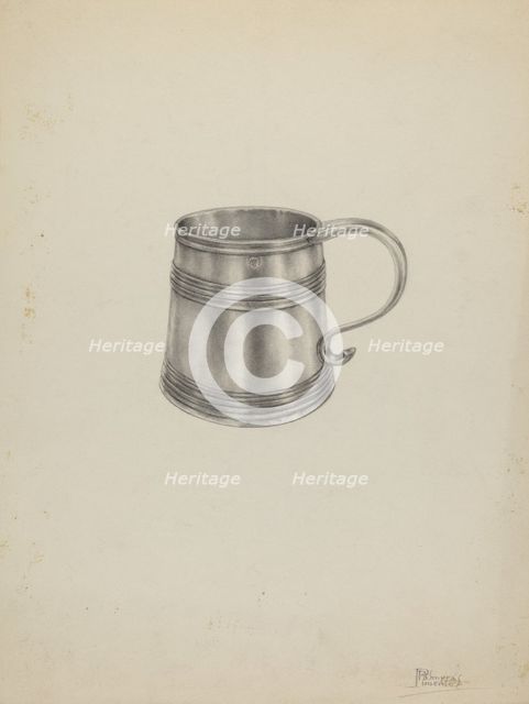 Silver Mug, 1935/1942. Creator: Palmyra Pimentel.