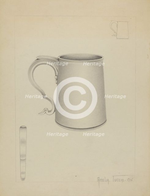 Silver Mug, 1936. Creator: Amelia Tuccio.
