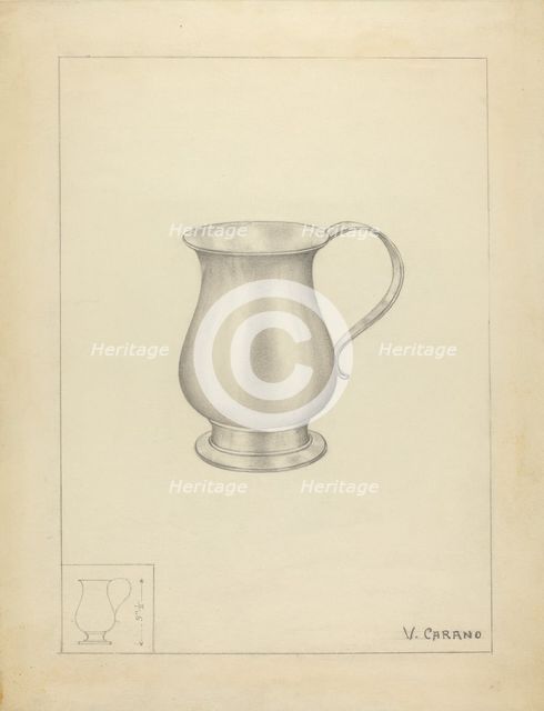 Silver Mug, c. 1936. Creator: Vincent Carano.