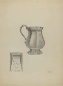 Silver Mug, c. 1936. Creator: Henry Granet