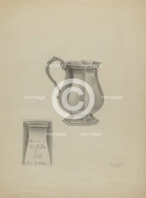 Silver Mug, c. 1936. Creator: Henry Granet.