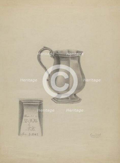 Silver Mug, c. 1936. Creator: Henry Granet.