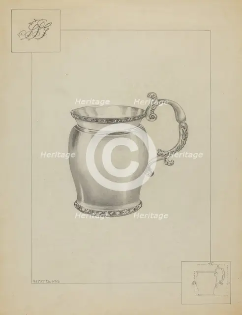 Silver Mug, c. 1936. Creator: Hester Duany.