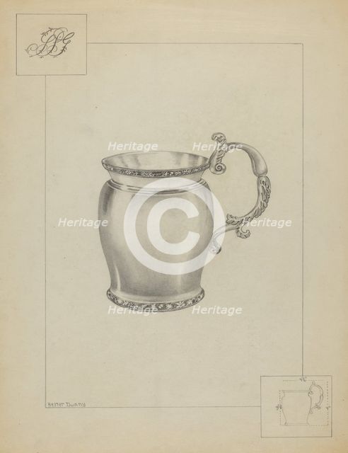 Silver Mug, c. 1936. Creator: Hester Duany.