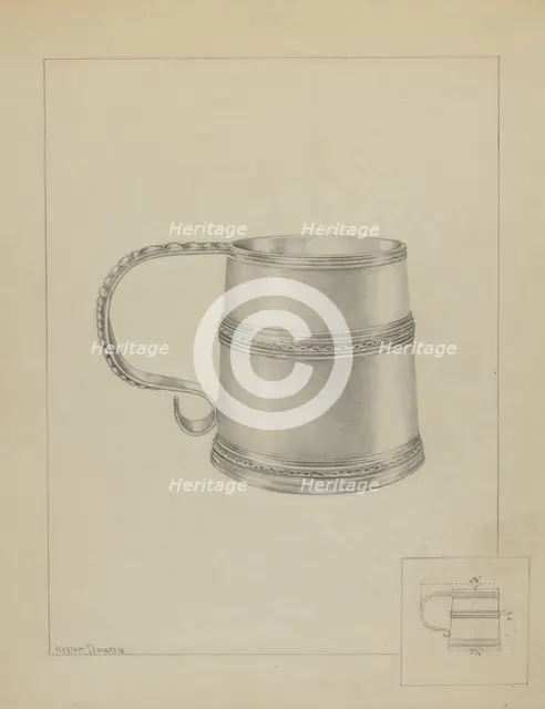 Silver Mug, c. 1936. Creator: Hester Duany.