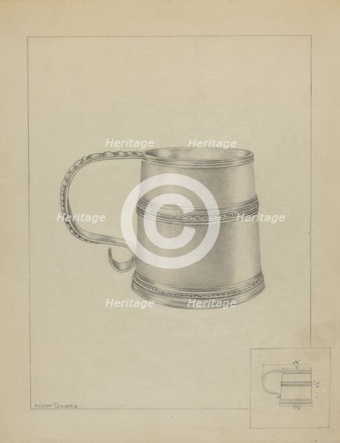 Silver Mug, c. 1936. Creator: Hester Duany.