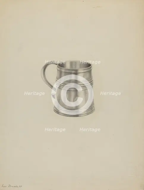 Silver Mug, c. 1936. Creator: Leo Drozdoff.