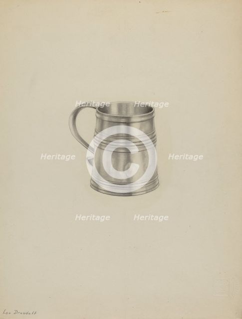 Silver Mug, c. 1936. Creator: Leo Drozdoff.