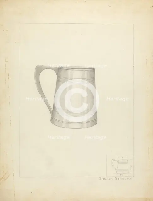 Silver Mug, c. 1936. Creator: Richard Schoene.