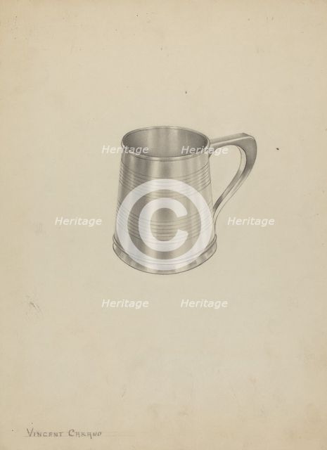 Silver Mug, c. 1937. Creator: Vincent Carano.