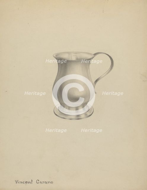 Silver Mug, c. 1937. Creator: Vincent Carano.