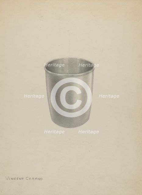 Silver Mug, c. 1937. Creator: Vincent Carano.