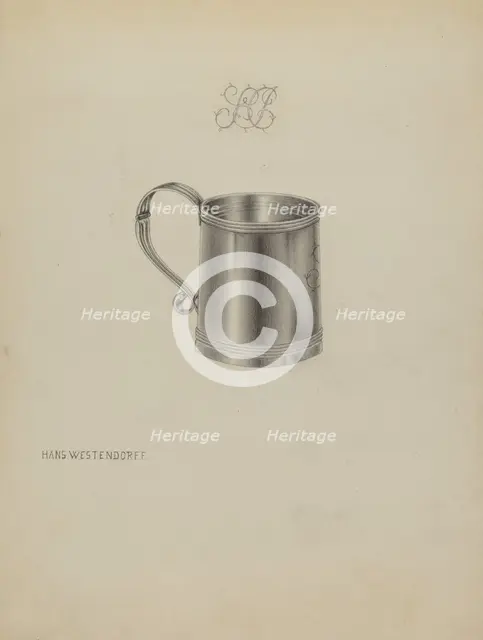 Silver Mug, c. 1937. Creator: Hans Westendorff.
