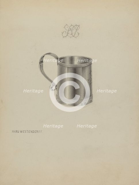 Silver Mug, c. 1937. Creator: Hans Westendorff.